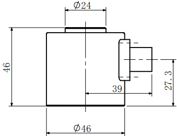 CAZF-3D46三維力傳感器外形尺寸圖2